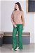 Spanish Leg Leather Trousers Green - Thumbnail