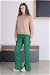 Spanish Leg Leather Trousers Green - Thumbnail