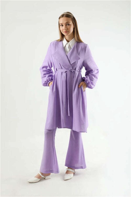 Zulays - Spanish Trousers Kimono Suit Lilac