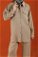 Linen Sport Suit Beige - Thumbnail