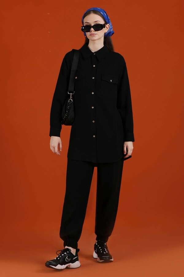 Zulays - Linen Sport Suit Black