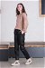 Seam Marked Leather Trousers Black - Thumbnail