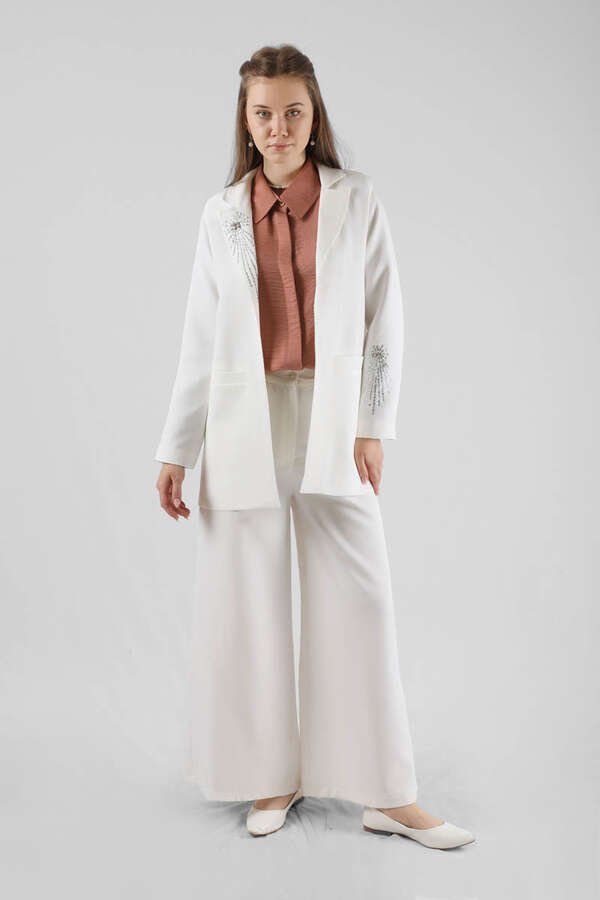 Zulays - Stone Jacket Suit White