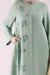 Stone Printed Abaya Mint - Thumbnail