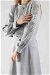 Stone Printed Skirt Suit Grey - Thumbnail