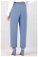 Straight Fabric Trousers Blue - Thumbnail
