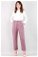 Straight Fabric Trousers Dried Rose - Thumbnail