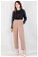 Zulays - Straight Fabric Trousers Mink