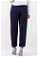 Straight Fabric Trousers Navy Blue - Thumbnail