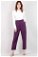 Zulays - Straight Fabric Trousers Purple
