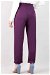 Straight Fabric Trousers Purple - Thumbnail