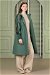 Striped Sleeve Stamp Coat Mint - Thumbnail