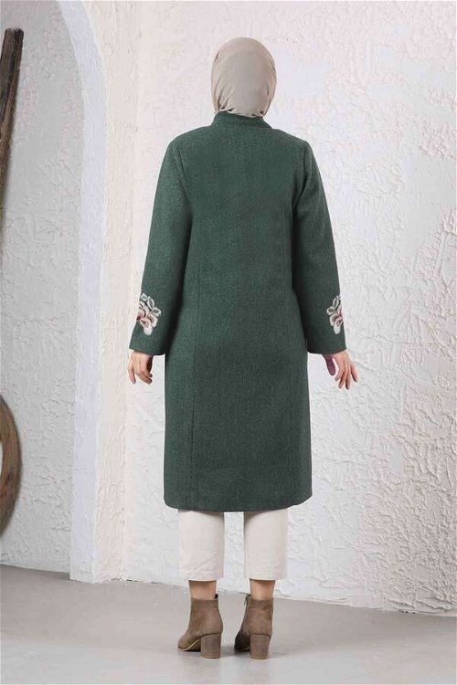 Tasseled Cachet Coat Dark Green