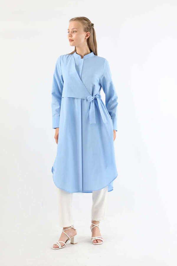 Tie Detailed Tunic Baby Blue