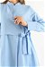 Tie Detailed Tunic Baby Blue - Thumbnail