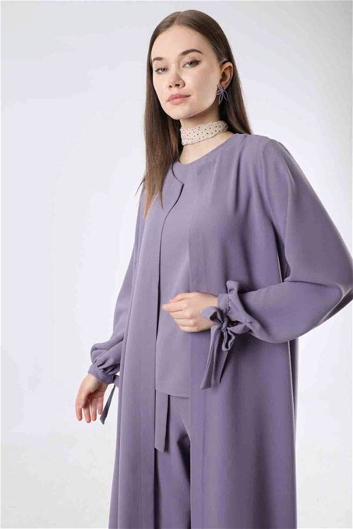 Tie Sleeve Suit Lilac
