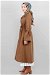 Tie Waist Trench Brown - Thumbnail