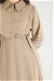 Tulle Detailed Dress Beige - Thumbnail