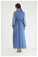 Tulle Detailed Dress Blue - Thumbnail