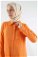 Uzun Muslin Gömlek Takım Oranj - Thumbnail