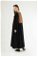 Vest Detailed Dress Black Brown - Thumbnail