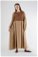 Zulays - Vest Detailed Dress Mink Brown
