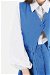 Vest Detailed Skirt Set Blue - Thumbnail