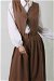 Vest Detailed Skirt Set Brown - Thumbnail