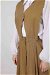 Vest Detailed Skirt Set Camel - Thumbnail