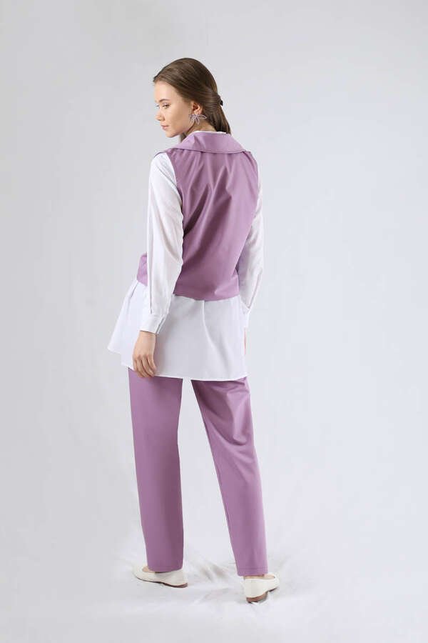 Vest Shirt Suit Lilac