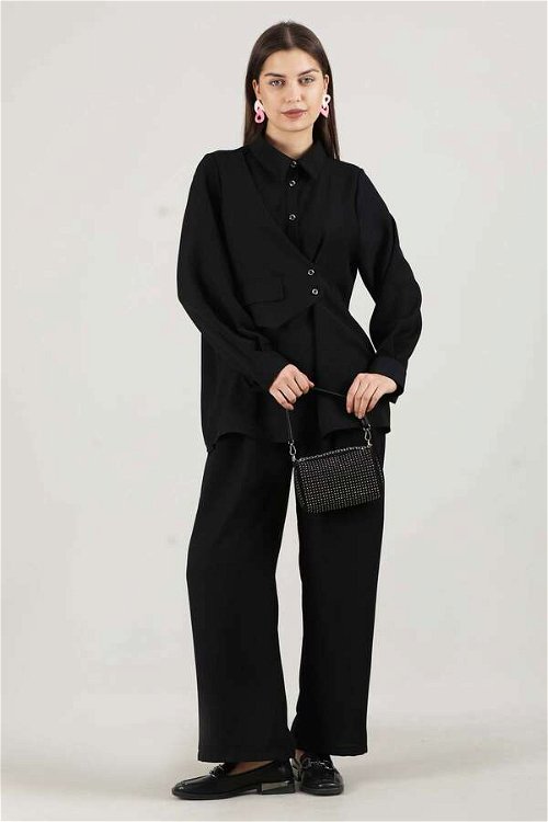 Vest Style Suit Black