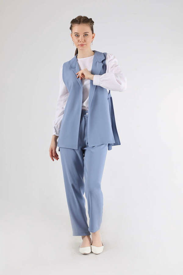 Zulays - Vest Tunic Suit Baby Blue