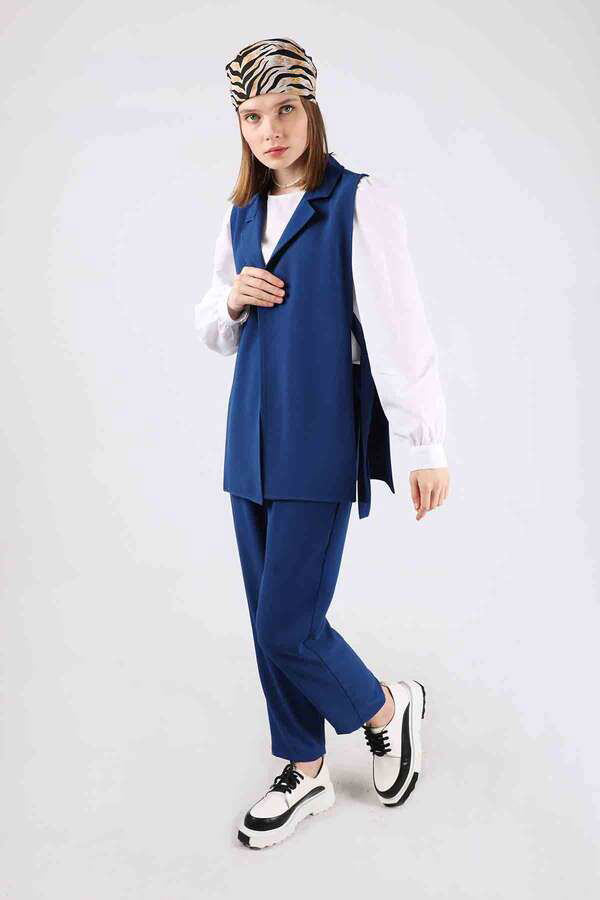 Zulays - Vest Tunic Suit İndigo