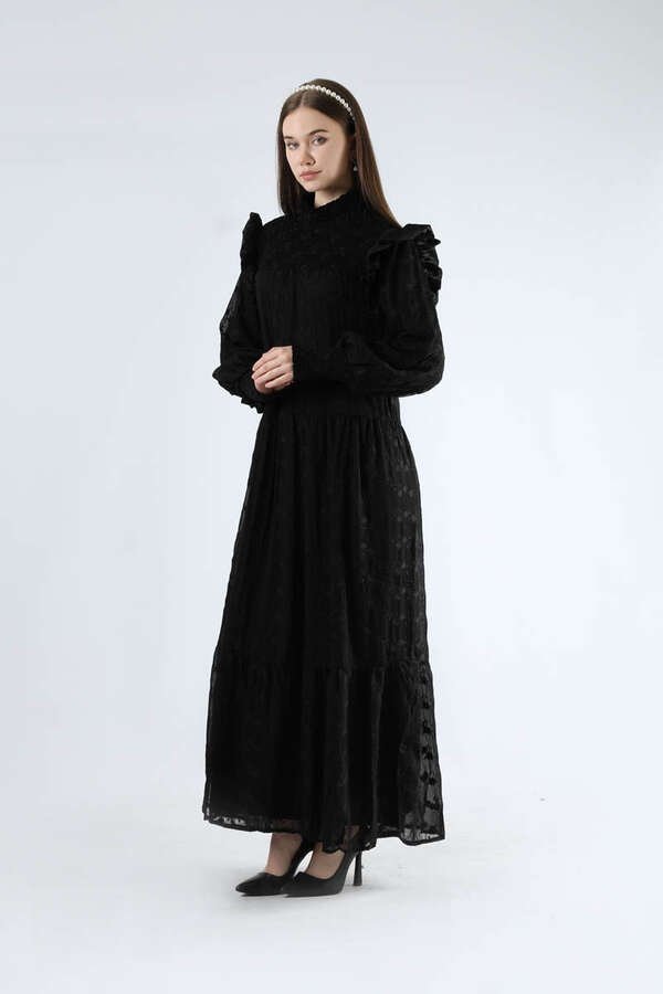 Zulays - Vintage Elbise Siyah
