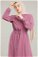 Waist Pleated Dress Dried Rose - Thumbnail