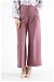 Wide Leg Fabric Trousers Dried Rose - Thumbnail