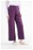 Wide Leg Fabric Trousers Purple - Thumbnail