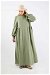 Yandan Büzgülü Elbise Mint - Thumbnail