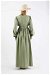 Yandan Büzgülü Elbise Mint - Thumbnail