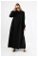 Zulays - Yandan Büzgülü Elbise Siyah