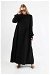 Yandan Büzgülü Elbise Siyah - Thumbnail