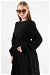 Yandan Büzgülü Elbise Siyah - Thumbnail