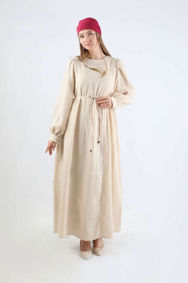 Zulays - Yandan Büzgülü Elbise Taş