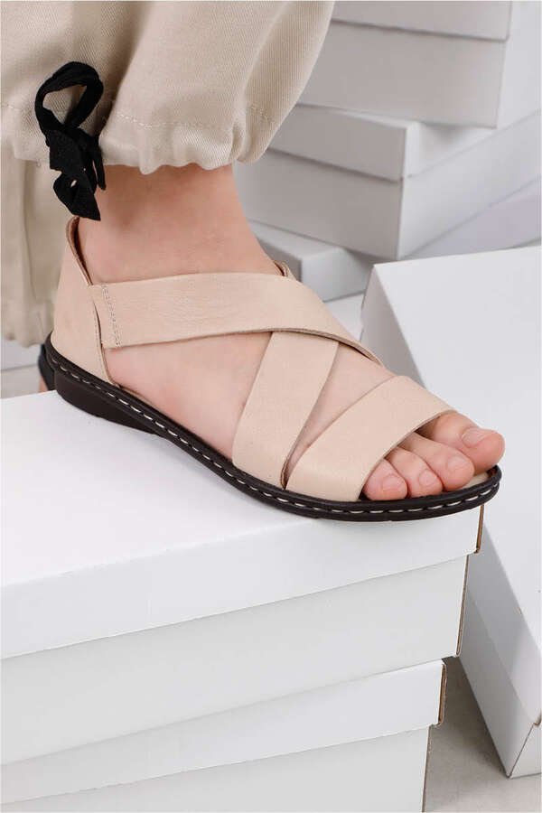  - Flat Sandalet Bej