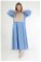 Yelek Detaylı Elbise Mavi Krem - Thumbnail