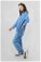 Yırtmaçlı Tunik Pantolon Takım Mavi - Thumbnail