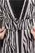 Zebra Pattern Kimono Mink - Thumbnail