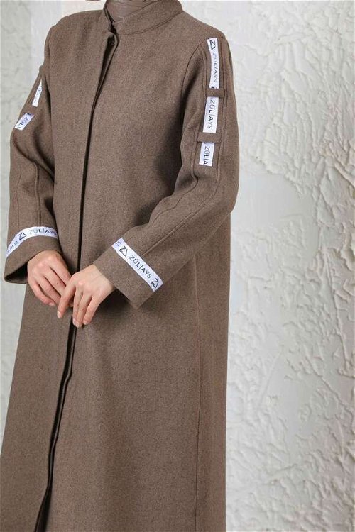 Zülays Striped Long Cachet Coat Brown
